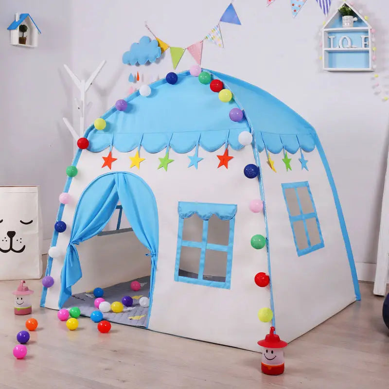 Kids Play Tent Indoor Outdoor Folding Teepee Princess Castle Playhouse