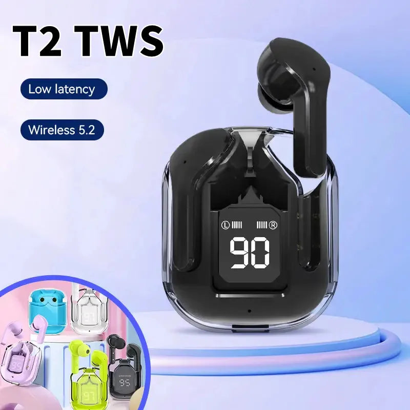 Original T2 Wireless Earphones Bluetooth, HiFi Stereo, LED Display, for Xiaomi