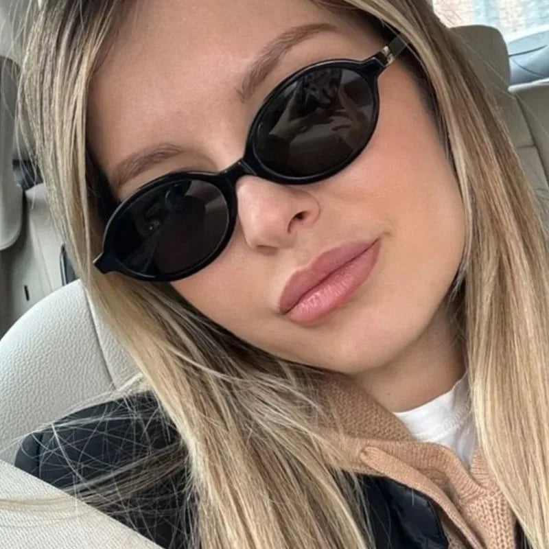 Small Oval Leopard Frame Fashion Glasses for Women Decorative Eyewear