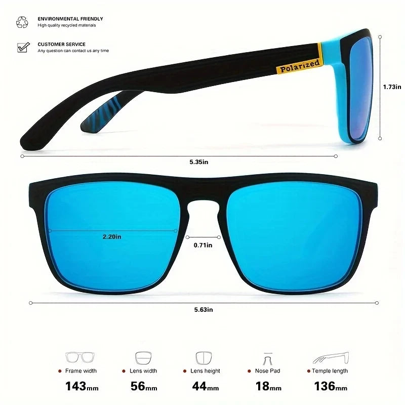 3PCS Polarized Square Sunglasses – Stylish Outdoor Shades for Men & Women