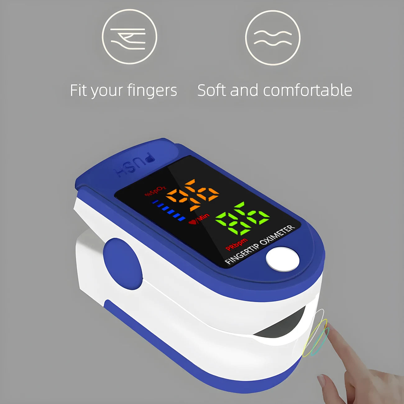 Portable Digital Finger Pulse Oximeter OLED Blood Oxygen & Heart Rate Monitor for Health Diagnostics"