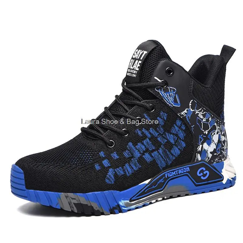 High Top Steel Toe Safety Work Shoes – Breathable Anti-Smash Boots