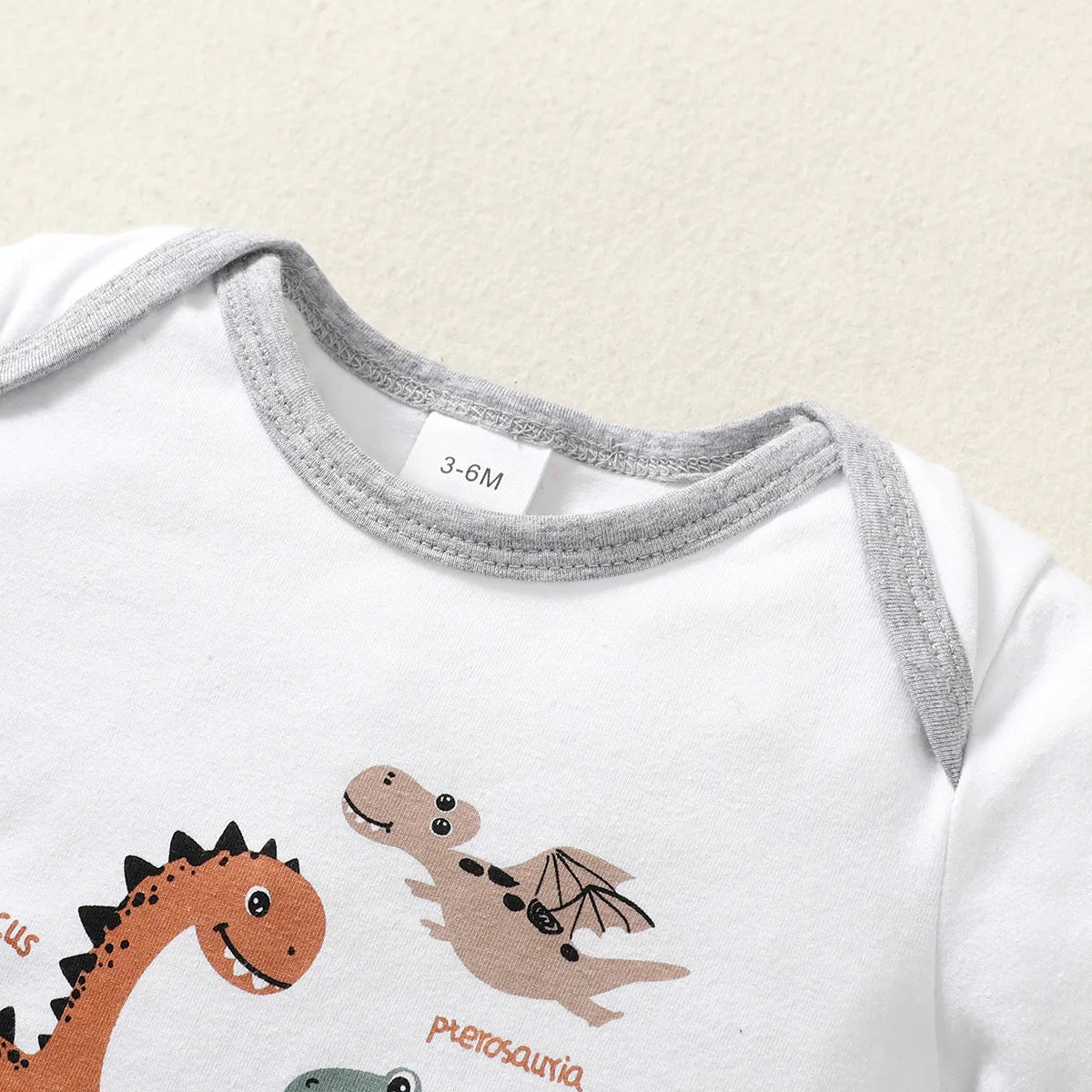 Baby Boy Dinosaur Outfit – 2PCS Summer Top & Shorts Set for 0–1 Year Old