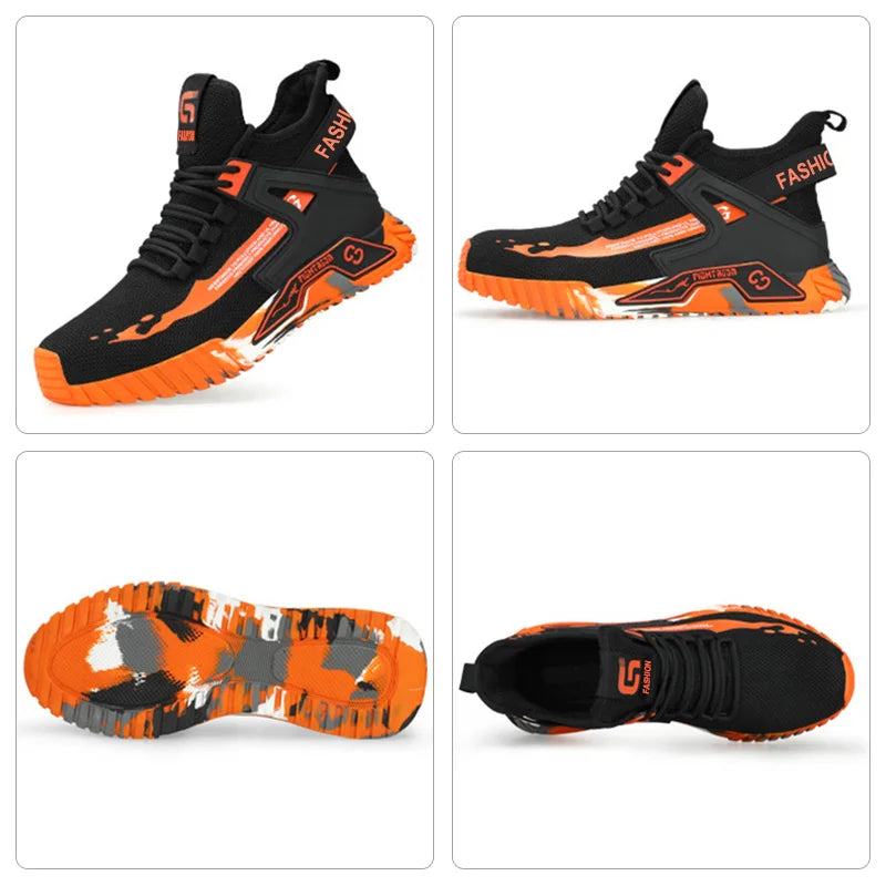 High Top Steel Toe Safety Shoes – Anti-Puncture Work Boots for Men & Women