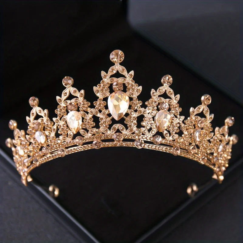 Crystal Bridal Tiara Silver Wedding Crown Diadem Headpiece Hair Jewelry