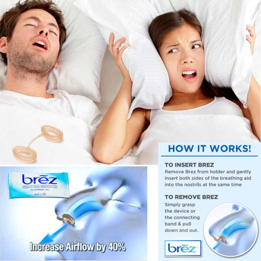 7X anti Snoring Aids Breathe Sleep Brez Nasal Dilators Stop No Strip Nose Vent