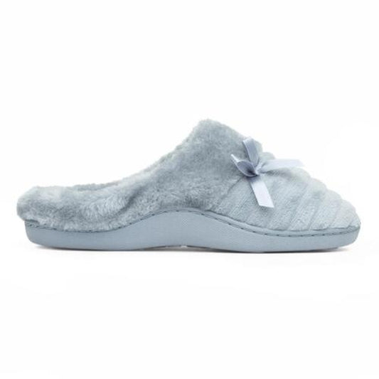 The Slipper Company Womens Slippers Blue Adults Ladies Mule Faux Fur Cleora SIZE