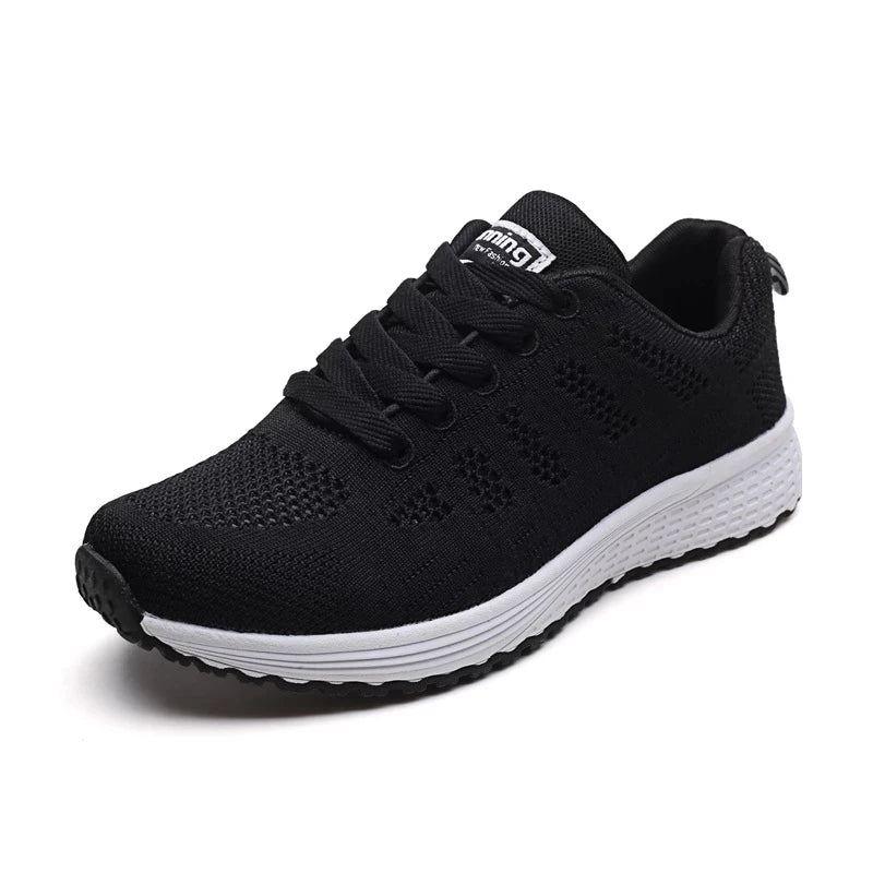 Women's Casual Breathable Mesh Sneakers Walking Gym Flat Vulcanized Shoes