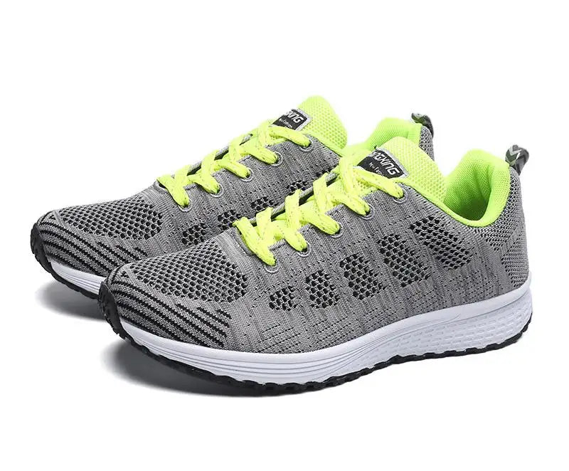 Women's Casual Breathable Mesh Sneakers Walking Gym Flat Vulcanized Shoes