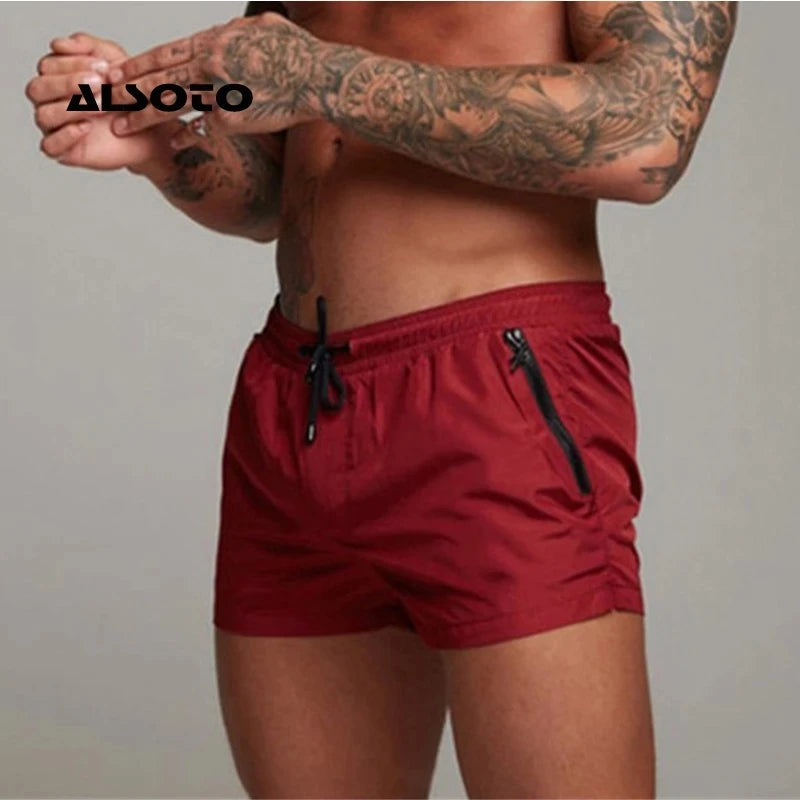 Mens  Swimwear Sexy Swim Briefs, Beach Board Shorts, Sporty Surf Trunks