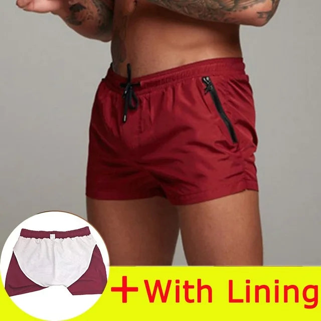 Mens  Swimwear Sexy Swim Briefs, Beach Board Shorts, Sporty Surf Trunks
