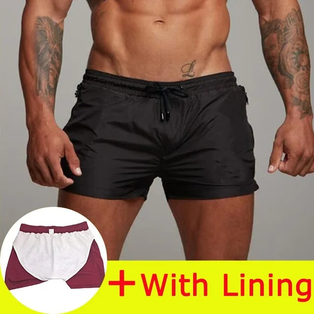 Mens  Swimwear Sexy Swim Briefs, Beach Board Shorts, Sporty Surf Trunks