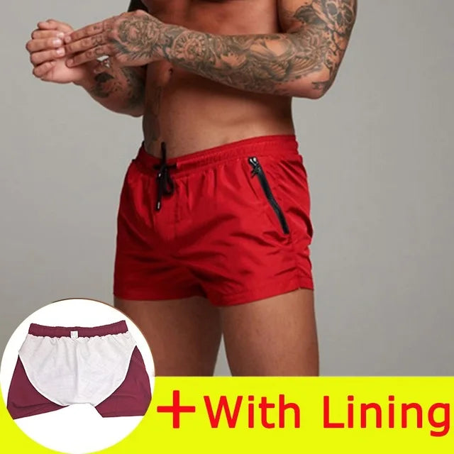 Mens  Swimwear Sexy Swim Briefs, Beach Board Shorts, Sporty Surf Trunks