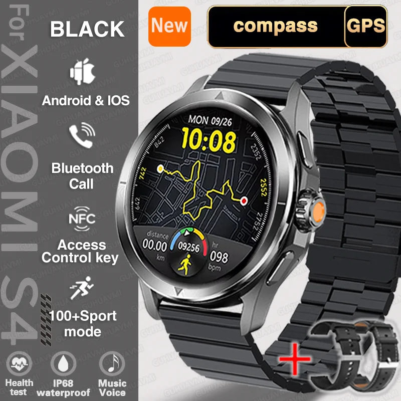 S4 Ultra Rugged Outdoor Smartwatch with AMOLED Display, GPS, NFC & Bluetooth Calling