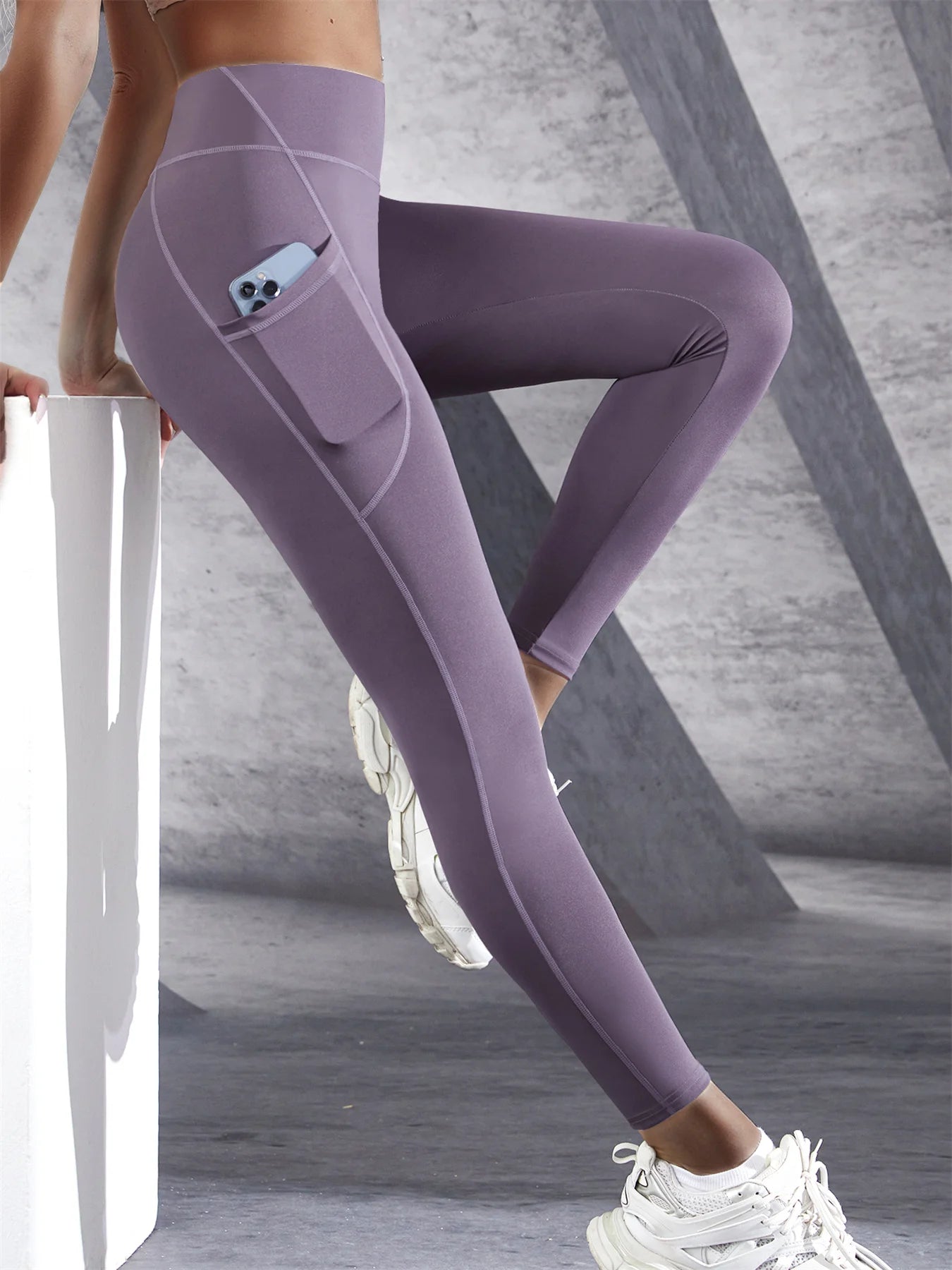 Women's High Waist Yoga Leggings – Stretch Tights with Pockets for Fitness