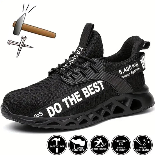 Unisex Steel Toe Safety Work Shoes Lightweight Anti-Puncture Sneakers