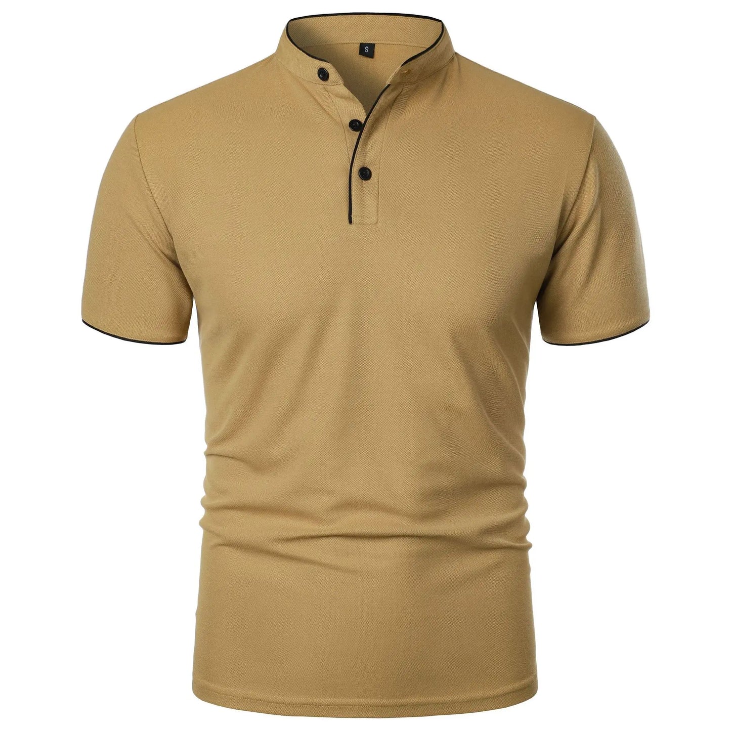 Men's Summer Polo Shirt  Short Sleeve, Solid Color, Casual, Trendy, Breathable, Loose Fit