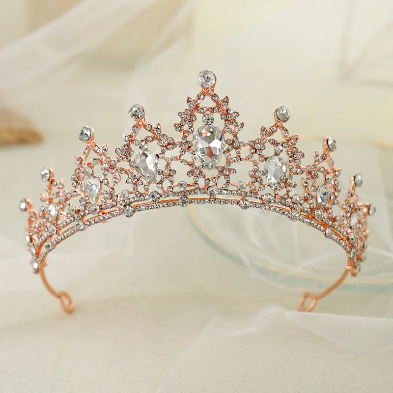 Crystal Bridal Tiara Silver Wedding Crown Diadem Headpiece Hair Jewelry