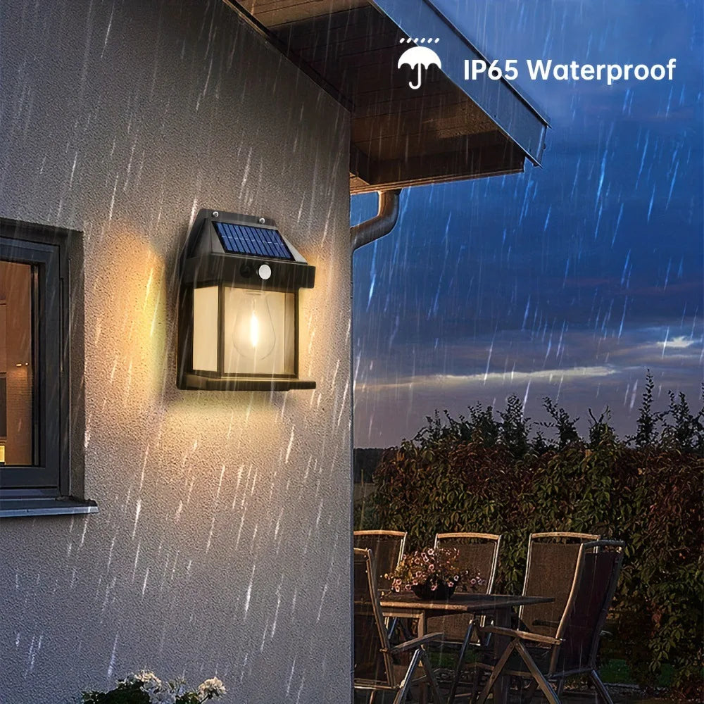 Outdoor Solar Wall Light Motion Sensor LED IP65 Waterproof Patio Garage