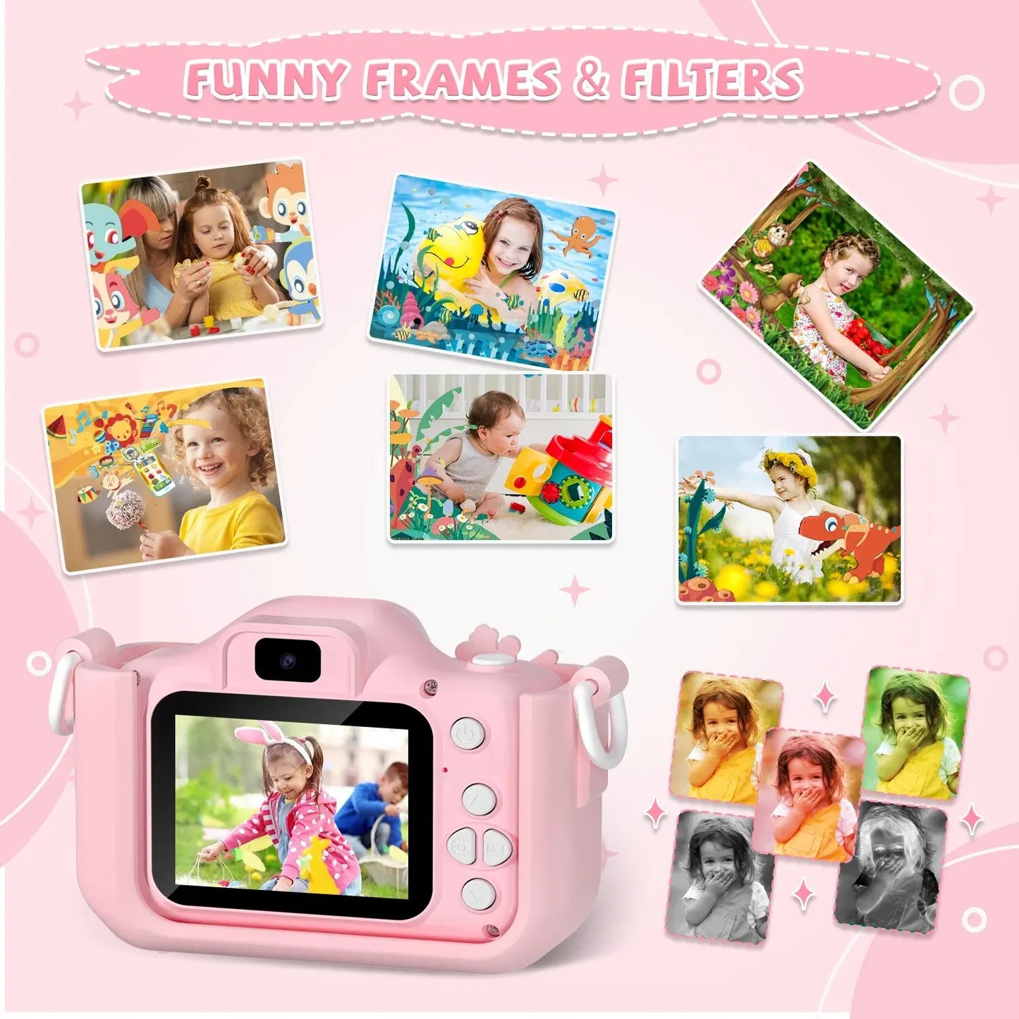 Kids Camera 1080P HD Toddler Digital Video Camera Gift with Silicone Case