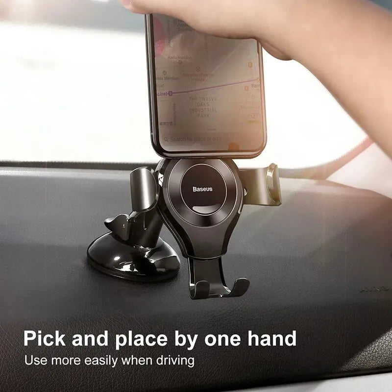 Gravity Car Phone Holder Dashboard Mount for iPhone Samsung Xiaomi Huawei