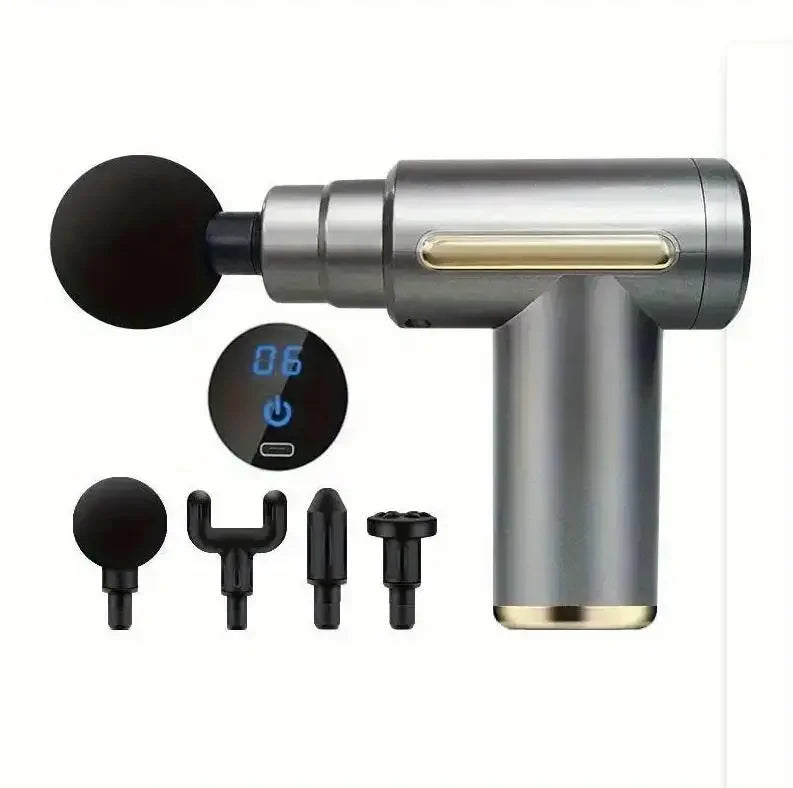 Mini Massage Gun Deep Tissue Percussion Massager for Neck, Back, Muscle Pain Relief, USB Rechargeable