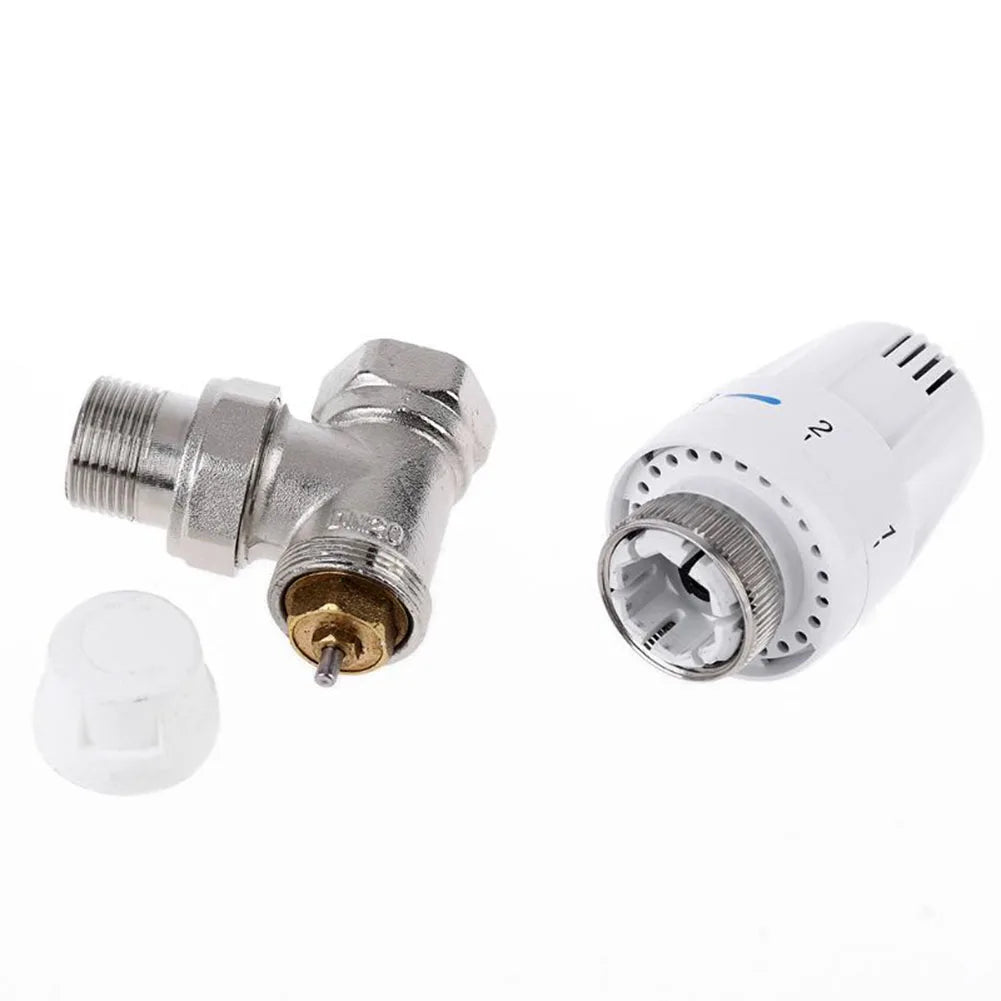 Automatic Thermostatic Radiator Valve G1/2 G3/4 Angle Valve for Heating