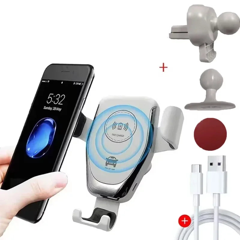 30W Fast Wireless Car Charger Mount for iPhone  Samsung