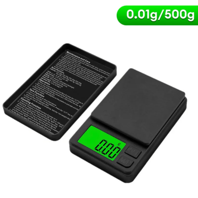 500g 0.01g Accurate Electronic Jewelry Gram Scale Precision Scale Portable Calibration Function Ultra-clear Display