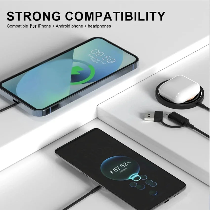 Magnetic Wireless Charger Stand 15W Fast Charging for iPhone 15 14 13 12