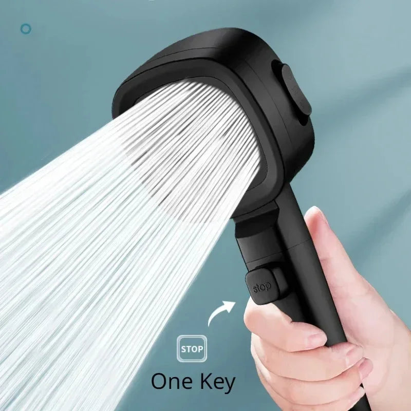 High Pressure Shower Head 3 Modes Adjustable Filter Shower Head Set New Smart Bathroom Shower Head Accessories Sprayer