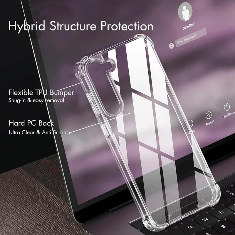 Hybrid Shockproof Clear Hard Case for Samsung Galaxy Protective Cover