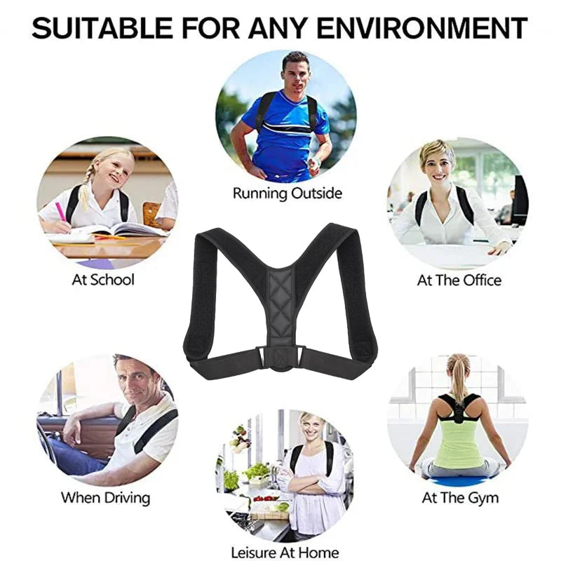 Back Posture Corrector Belt for Men & Women Shoulder Support Straightener