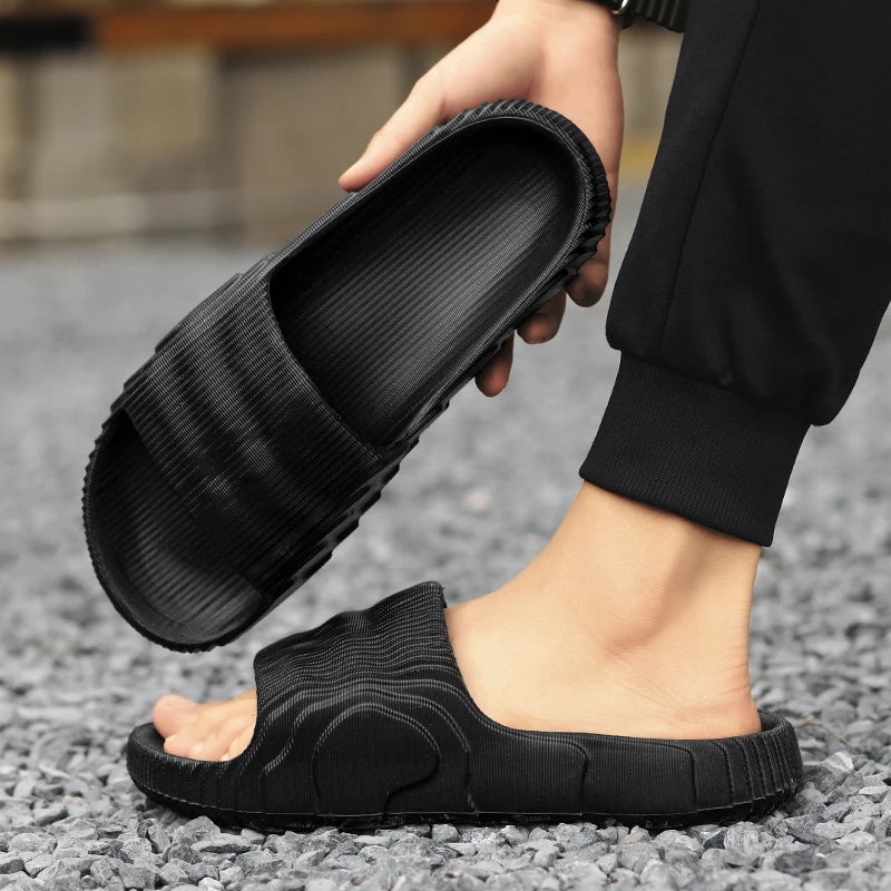 Soft Indoor Slippers for Men Women Non-Slip Bathroom Sandals, Summer Home Flip Flops, Hotel Flat Shoes