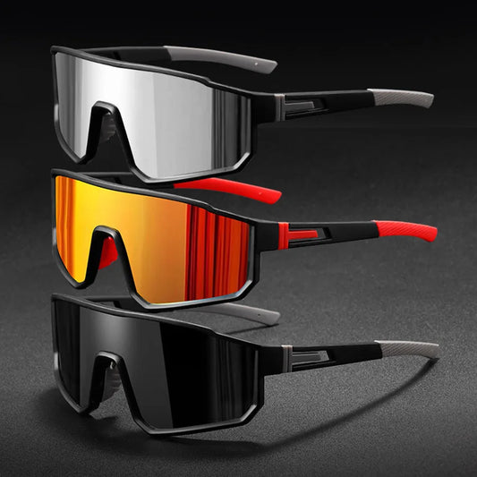 Men's Oversized Cycling Glasses  Windproof Sports Sunglasses with UV Coating