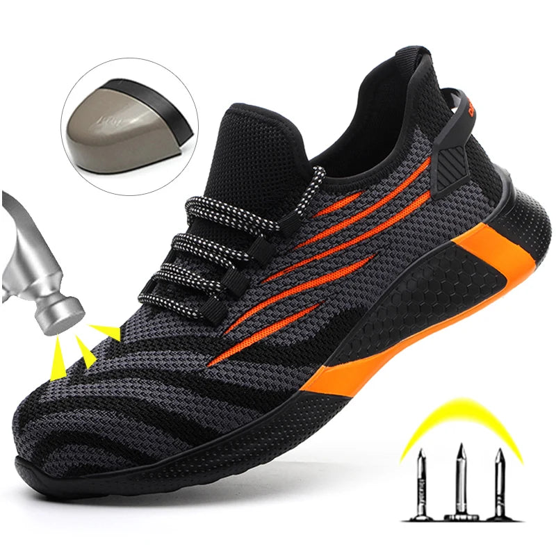 Work Safety Shoes Men Anti-puncture Working Sneaker Shoes Boots Lightweight