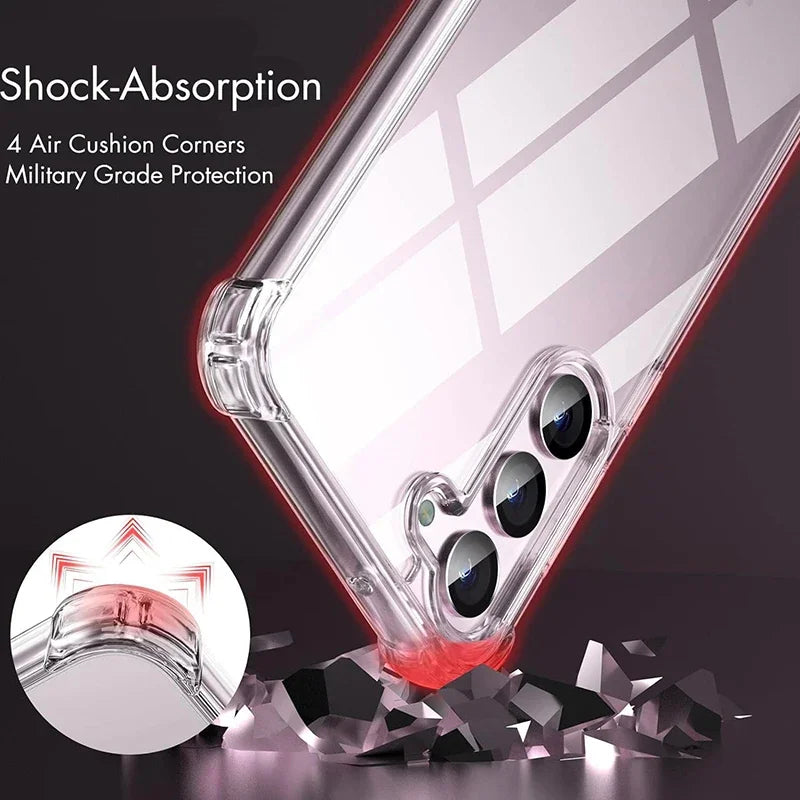 Hybrid Shockproof Clear Hard Case for Samsung Galaxy Protective Cover