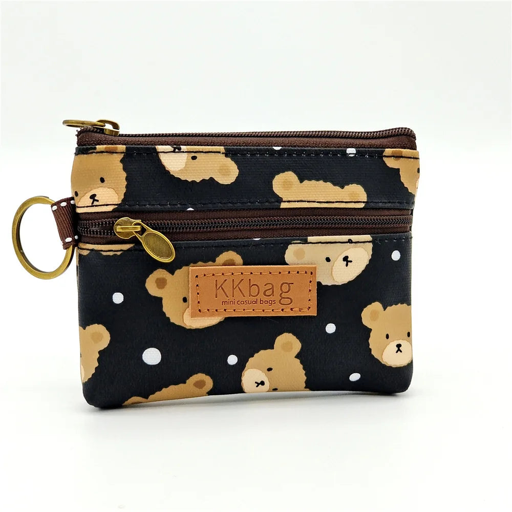 Cute Animal Zipper Wallet  Small Coin Purse & Card Holder for Students & Women