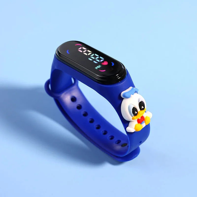 Kids LED Touch Watch Mickey Spiderman Sports Bracelet Waterproof