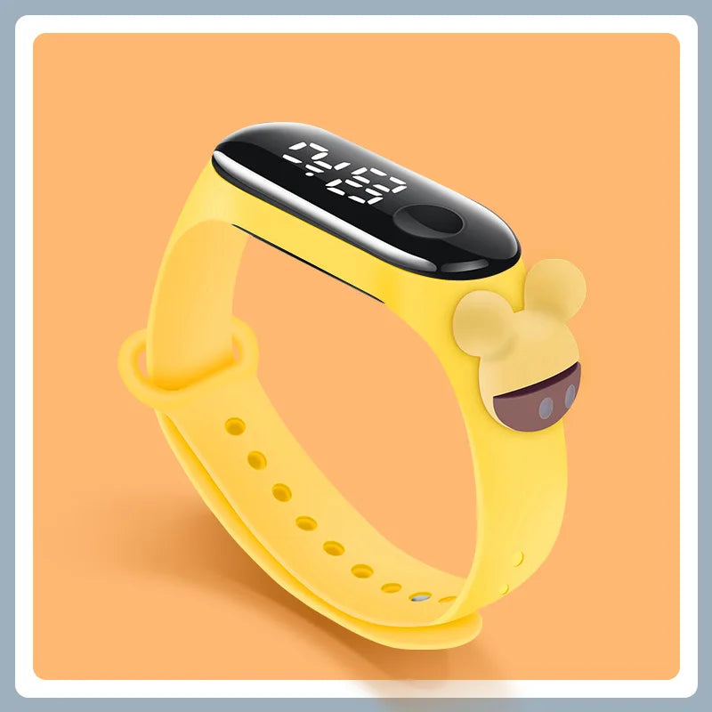 Kids LED Touch Watch Mickey Spiderman Sports Bracelet Waterproof