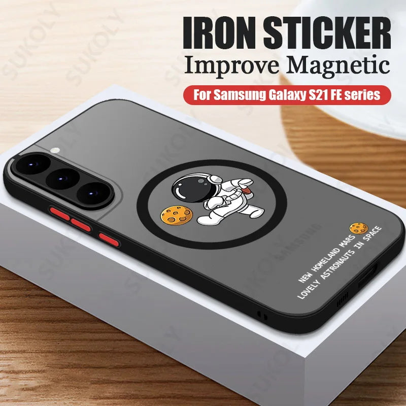 Magnetic Astronaut Case for Samsung Galaxy MagSafe Hard PC Back Cover