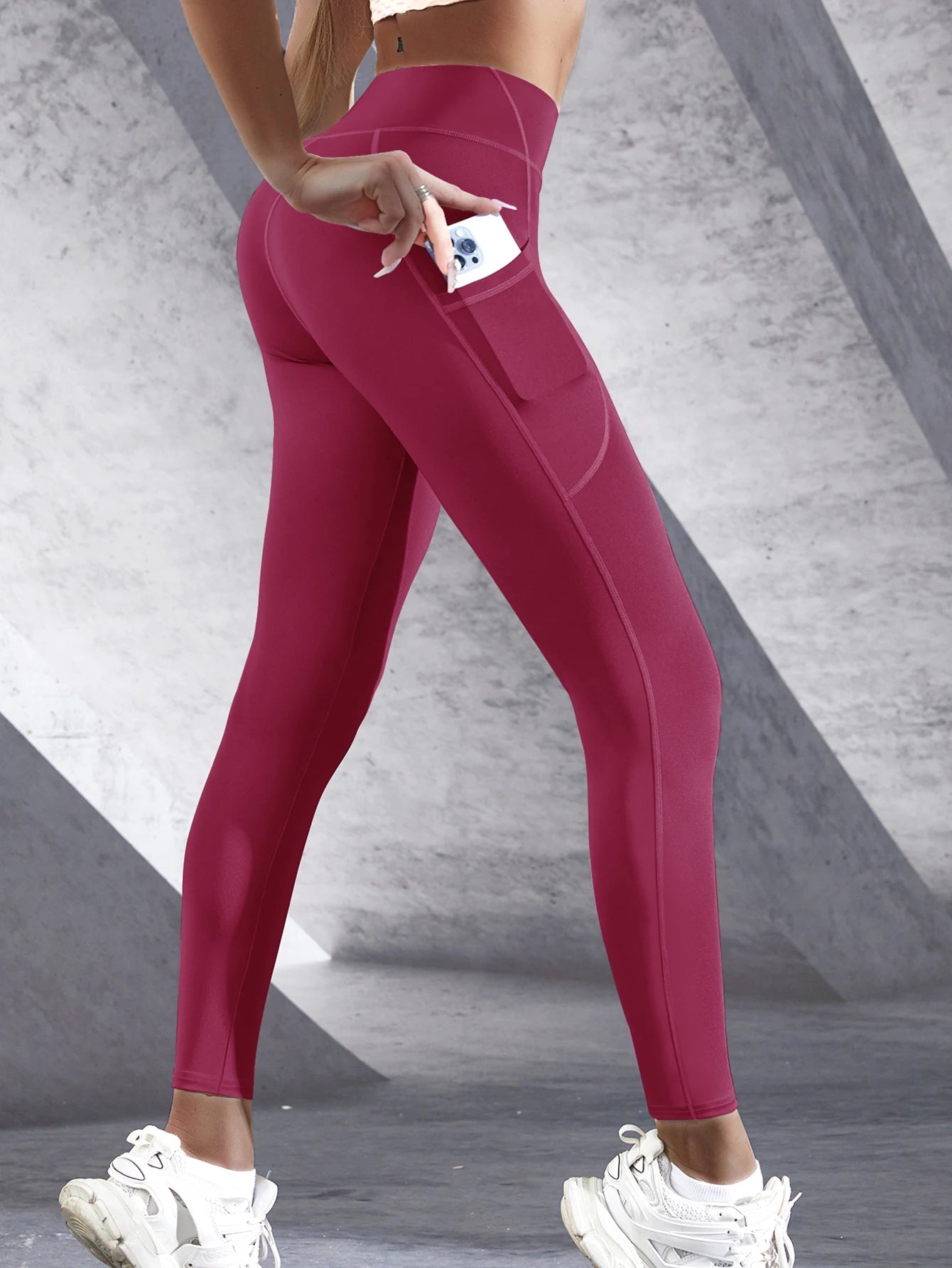 Women's High Waist Yoga Leggings – Stretch Tights with Pockets for Fitness