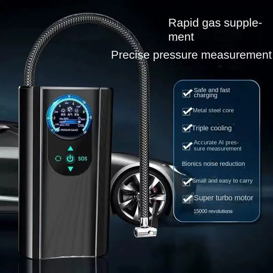 Wireless Car Air Compressor – Electric Tire Inflator Pump for Auto & Bike