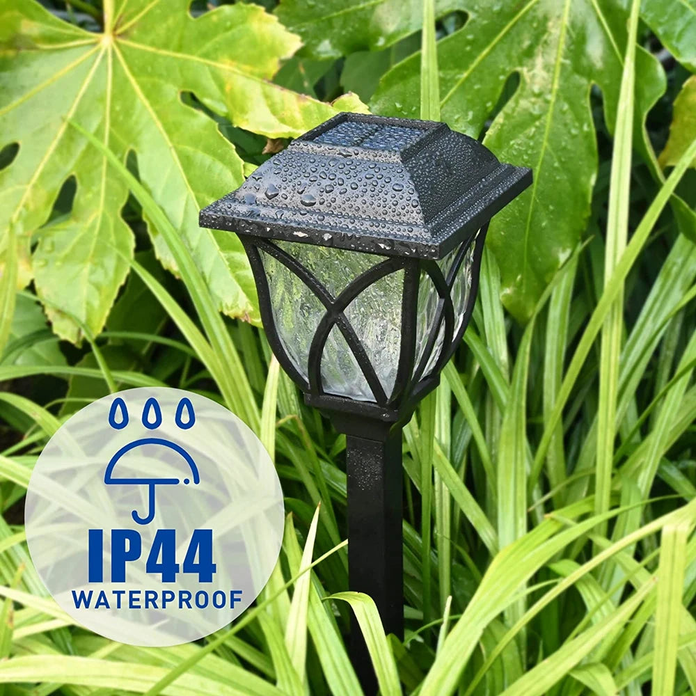 2pcs/Lot Led Solar Lawn Lights Outdoor Waterproof Warm Light Garden Decoration Lamp For Walkway Path Villa Yard Drivewayr