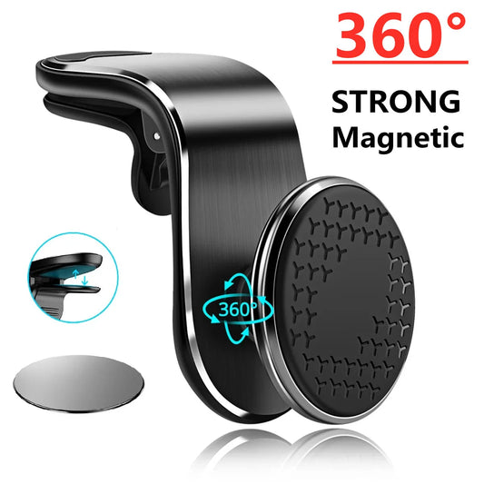 Magnetic Car Phone Holder Air Vent Mount for iPhone Samsung GPS