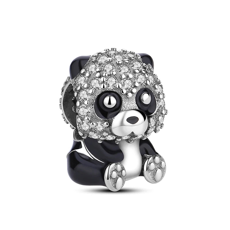 Silver Japanese Doll Fortune Cat Charm Bead for Bracelets