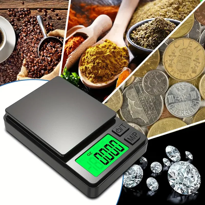 500g 0.01g Accurate Electronic Jewelry Gram Scale Precision Scale Portable Calibration Function Ultra-clear Display