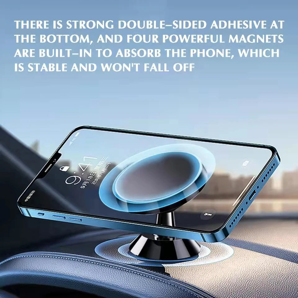 Magnetic Car Phone Holder – Secure Mount for GPS & Hands-Free Use, for iPhone, Samsung, Xiaomi & More"