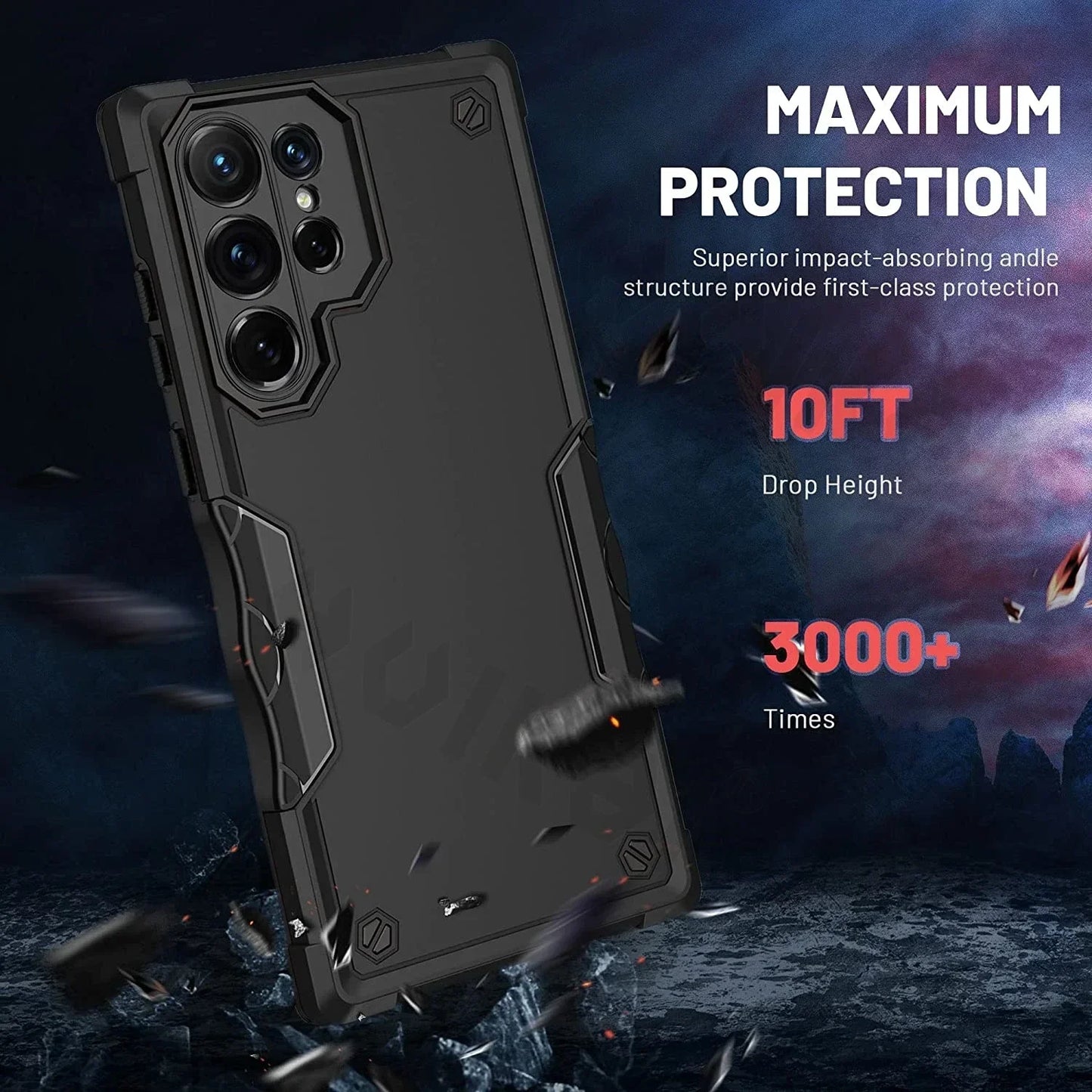 Samsung Galaxy S25 S24 S23 S22 Ultra Plus A55 A35 A16 A54 FE 4G 5G Full Heavy Rugged Ultra-thin Shockproof Kicksand Mobile Cover