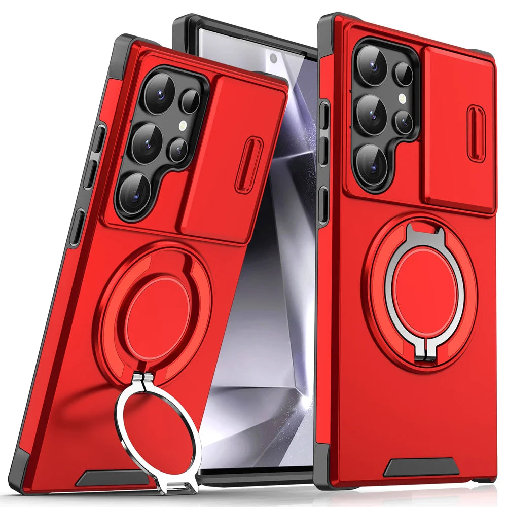Slide Camera Protection Magnetic Stand Case for Samsung A05S Cover
